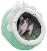 Legowiska dla kotów - DA228C Legowisko budka dla kota psa roz.l green - miniaturka - grafika 1