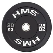 Pozostały sprzęt siłowy - HMS BBR20 BLACK TALERZ OLIMPIJSKI BUMPER 20 KG 1AB-17-61-018 - miniaturka - grafika 1