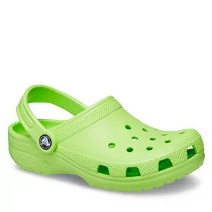 Klapki i japonki damskie - Klapki Crocs - Classic Kids Clog T Limeade 206990 3UH - grafika 1