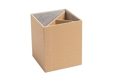 Exacompta - Nr ref. 67602E - 1 pojemnik na ołówki Office By Me - z 3 wyjmowanymi przegródkami - do przechowywania długopisów, ołówków i innych artykułów piśmienniczych - kolor beżowy