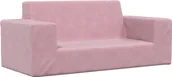 Łóżka dla dzieci i młodzieży - vidaXL vidaXL 2-os. kanapa dla dzieci, różowa, miękki plusz - miniaturka - grafika 1