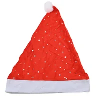 Stroje karnawałowe - CZAPKA MIKOŁAJA W GWIAZDKI ŚNIEŻYNKA PRZEBRANIE STRÓJ KOSTIUM ŚWIĄTECZNY - miniaturka - grafika 1