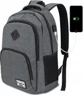 Plecaki szkolne i tornistry - 15,6 Cali Plecak Szkolny Dla Dorosłych Do Biura Ciemnoszary - miniaturka - grafika 1