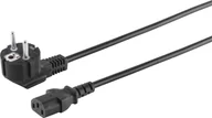 Kable miedziane - Kabel sieciowy S/CONN, wtyczka bezpieczeństwa 90° do gniazda IEC, 230 V do urządzeń IEC, CEE7/7-C13, VDE, 15,0 m (60007-15) - miniaturka - grafika 1