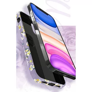 Kingxbar Blossom etui ozdobione oryginalnymi Kryształami Swarovskiego iPhone 12 Pro Max wielokolorowy (Gardenia) - Etui i futerały do telefonów - miniaturka - grafika 3