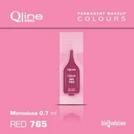 Pozostałe akcesoria kosmetyczne - Jednorazowy pigment do makijażu permanentnego ust Bioevolution Red 765 Qline Pro 0,7ml monodose - miniaturka - grafika 1