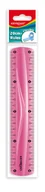 Linijki, ekierki - KEYROAD Linijka KEYROAD, 20cm, elastyczna, zawieszka, różowa KR970854-1 - miniaturka - grafika 1