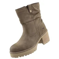 Botki damskie - Mustang Damskie botki 1473-614, Ziemia, 42 EU, ziemia, 42 EU - miniaturka - grafika 1