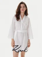 Sukienki - KARL LAGERFELD Sukienka plażowa A2W46075 Biały Regular Fit - miniaturka - grafika 1