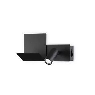 Kinkiet ścienny z półką KOMODO-2 AP NERO 306827 - Ideal Lux - Lampy ścienne - miniaturka - grafika 1