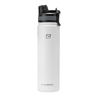 Butelka bidon termiczny rowerowy na napoje 620 ml - biały ROCKBROS - Shakery i bidony sportowe - miniaturka - grafika 1