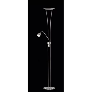 Trio T R I O Lampa podłogowa 1x20W + 1x5W LED  Nikiel mat (426410207)  - Lampy stojące - miniaturka - grafika 1