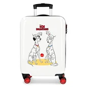 Walizki - Disney 101 Dalmatas walizka kabinowa wielokolorowa 38 x 55 x 20 cm sztywny ABS kombinowane zamknięcie boczne 34 l 2 kg 4 podwójne koła - miniaturka - grafika 1