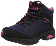Buty trekkingowe damskie - Hi-Tec Damskie buty trekkingowe Raven Mid Wp, Granatowy magenta - 40 EU - miniaturka - grafika 1
