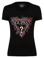 Koszulki i topy damskie - GUESS - T-shirt damski, czarny - miniaturka - grafika 1