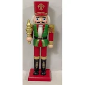 Ozdoby bożonarodzeniowe - Dziadek do orzechów z muzyką 10 x 37 cm wielokolorwy - miniaturka - grafika 1