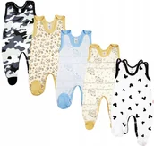 Śpiochy dla niemowląt - ŚPIOCHY Śpioszki ROZPINANE 5 PAK CH 62 KLEKLE - miniaturka - grafika 1