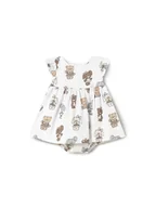 Sukienki i spódniczki dla dziewczynek - Mayoral Sukienka letnia 1869 Biały Regular Fit - miniaturka - grafika 1