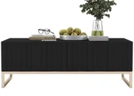 Ławy i stoliki kawowe - Stolik kawowy Glamour prostokątny elegancka nowoczesna ława Czarny Mat 110 cm - miniaturka - grafika 1