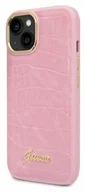 Etui i futerały do telefonów - Guess GUHCP14SHGCRHP iPhone 14 6,1" różowy/pink hardcase Croco Collection - miniaturka - grafika 1