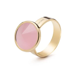 Srebrny pierścionek z kwarcem, srebro 925 : Kamienie naturalne - kolor - kwarc różowy, ROZMIAR PIERŚCIONKA - 11 |UK:L | Φ16,00 MM, Srebro - kolor po.. - Pierścionki - miniaturka - grafika 1