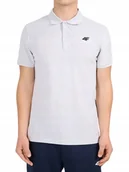 Koszulki męskie - Męska koszulka polo 4F PTSM0771 jasny szary 27M 3XL - miniaturka - grafika 1