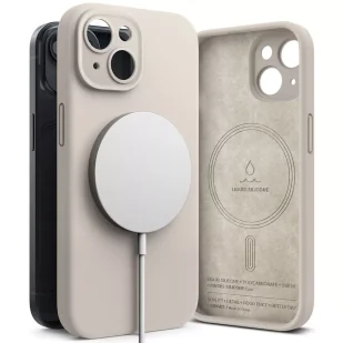 Etui Ringke Silicone Magnetic MagSafe do Apple iPhone 15 Stone - Etui i futerały do telefonów - miniaturka - grafika 6