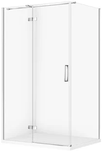 SET C595 KABINA CITY LEWA CHROM 120X90X195+TAKO SLIM BIAŁY MAT WIR - Meble łazienkowe - miniaturka - grafika 1