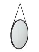 Lustra - DUŻE Lustro Profilmat OKRĄGŁE 90 CZARNA rama NA PASKU PREMIUM - miniaturka - grafika 1