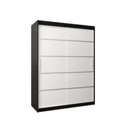 Szafy - Szafa przesuwna Garderoba VERONA 1 150 gł. 62 czarny/biały - miniaturka - grafika 1