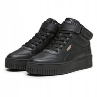 Buty sportowe damskie - Buty damskie wysokie jesienne Puma Carina Street Mid 39233702 czarne 37 - miniaturka - grafika 1