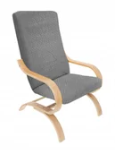 Pokrowce na meble - POKROWIEC NA FOTEL FINKA SZARY ŻAKARD ELASTYCZNY [32-Z1-SZ] - miniaturka - grafika 1