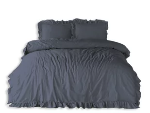 Darymex Pościel bawełniana z falbanami Natural Grey 200x220 dx-220-psc-ntg-01 - Pościel - miniaturka - grafika 1