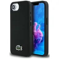 Etui i futerały do telefonów - Etui LACOSTE Iconic Petit Pique Woven Logo MagSafe do Apple iPhone 16e Czarny - miniaturka - grafika 1