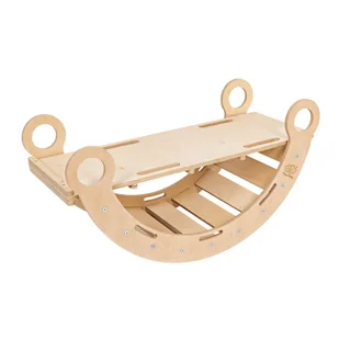 Medium Dream Rocker Naturalne Drewno & Zjeżdżalnia - Łóżeczka i kojce - miniaturka - grafika 1