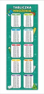 Zakładki do książek. Tabliczka mnożenia (25 szt) - LearnHow - Zakładki do książek - miniaturka - grafika 1