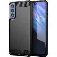 Etui i futerały do telefonów - WG Obudowa dla telefonów komórkowych Carbon na Samsung Galaxy S21 FE 9619) Czarny - miniaturka - grafika 1