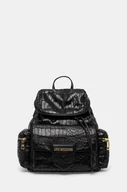 Plecaki - Love Moschino plecak damski kolor czarny mały gładki JC4287PP0L - miniaturka - grafika 1