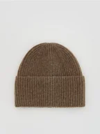 Czapki damskie - Reserved - Czapka z wełną - brązowy - miniaturka - grafika 1