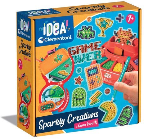 Kūrybinis deimantų rinkinys Clementoni žaidimų piktogramos