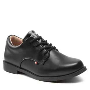 Półbuty TOMMY HILFIGER - Lace-Up Shoe T3B4-32585-0371 S Black 999 - Półbuty damskie - miniaturka - grafika 1