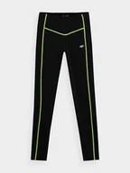 Spodnie sportowe damskie - 4F Legginsy sportowe w kolorze czarnym - miniaturka - grafika 1