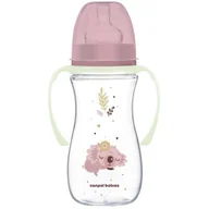Butelki dla niemowląt - CANPOL BABIES BUTELKA SZEROKA EXOTIC 300ml ZE ŚWIECĄCYMI UCHWYTAMI 12m+ - miniaturka - grafika 1