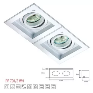 LM 701/2 WH OPRAWA HALOGENOWA PAR16 MR16 - Oprawy, klosze i abażury - miniaturka - grafika 1