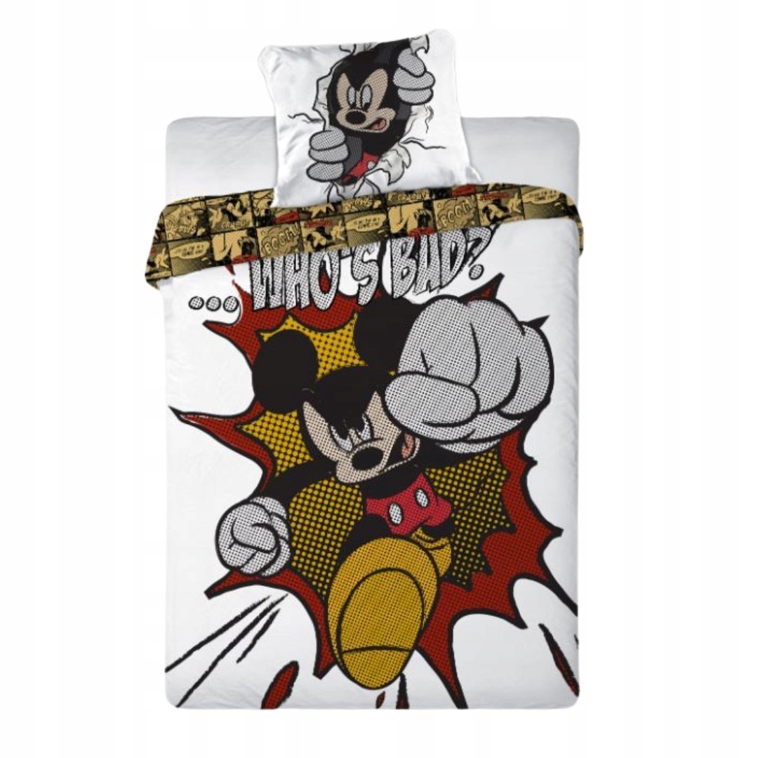 Pościel Myszka Mickey 160x200 70x80 Bawełna Komiksowy Wzór