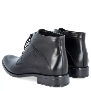 Eleganckie buty męskie zimowe - TAPI D-2372 CZARNE - Półbuty męskie - miniaturka - grafika 7