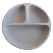 Miseczki i talerzyki dla dzieci - Silikonowa miska dla niemowląt Szara - miniaturka - grafika 1