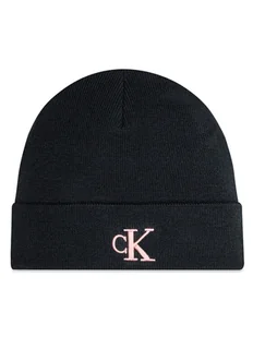 Calvin Klein Czapka Monogram Embro K60K612319 Czarny - Czapki damskie - miniaturka - grafika 1