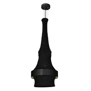Salonowa lampa zwieszana Dota 5036 Amplex LED 20W 3000K skandynawska szydełkowa czarna - Lampy sufitowe - miniaturka - grafika 1