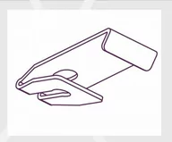 Karnisze - UCHWYT Z/N SUFITOWY POJEDYNCZY DO SZYNY KS BIAŁY - miniaturka - grafika 1